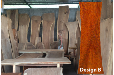 Massiv plankebord i et stk - Design B