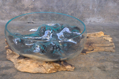 Glass on wood - Eksemplar nr. 5
