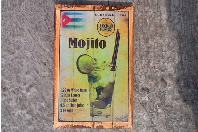 Træskilt med motiv - Mojito